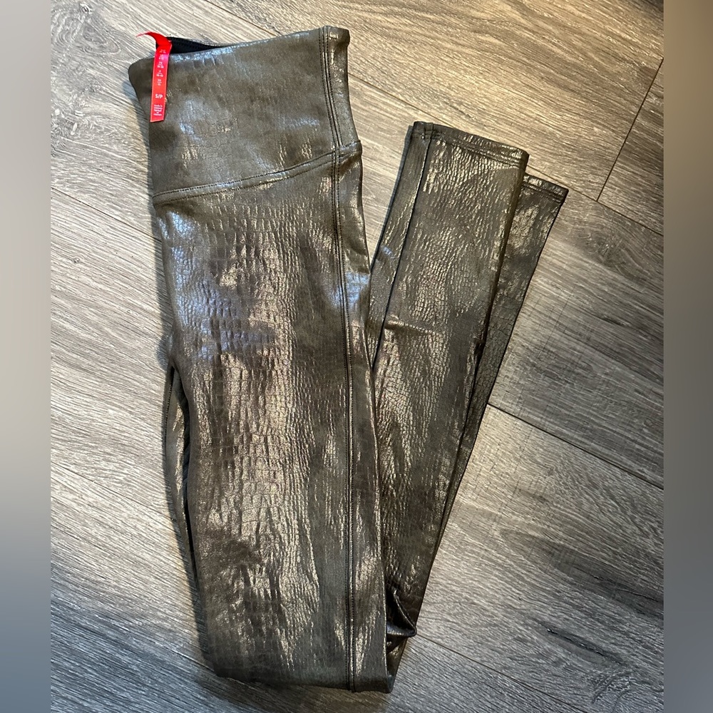Spanx Faux Leather Croc Shine Leggings